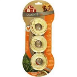 8 İn 1 Delights Bones Köpekler İçin Ağız Bakım Kemiği Halka 3 Adet