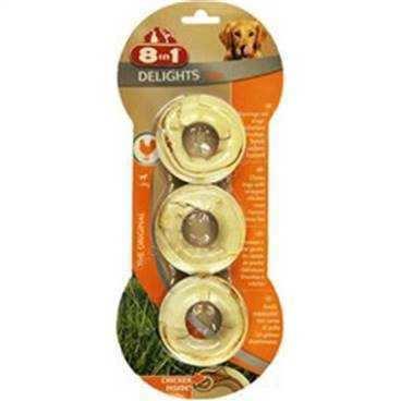 8 İn 1 Delights Bones Köpekler İçin Ağız Bakım Kemiği Halka 3 Adet - 1