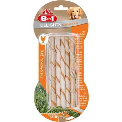 8 İn 1 Delights Bones Köpekler İçin Twisted Sticks 10 Lu - 1