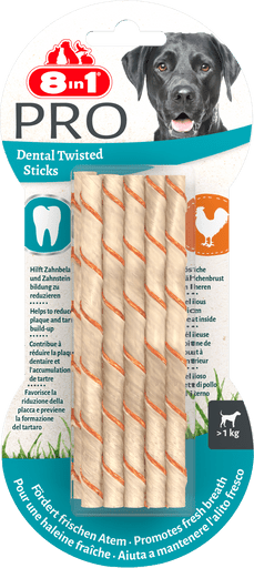 8 İn 1 Delights Prodental Köpekler İçin Twisted Sticks 10 Lu
