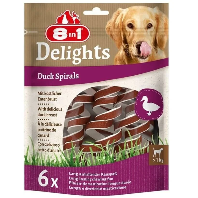 8in1 Smart Delights Duck Spirals Ördekli Burgu Köpek Ödülü 6lı - 1