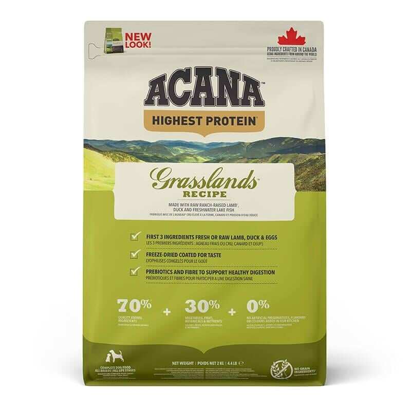 Acana Gr.Asslands Etli Tahılsız Köpek Maması 2 Kg.