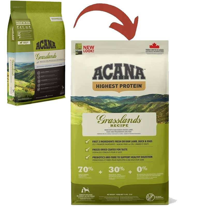 Acana Gr.Asslands Tahılsız Köpek Maması 11,4 Kg.