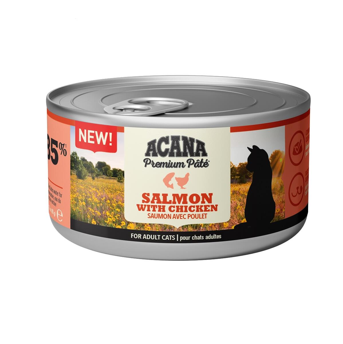Acana Premium Pate (Ezme) Somonlu ve Tavuklu Kedi Konservesi 85 Gr - 1