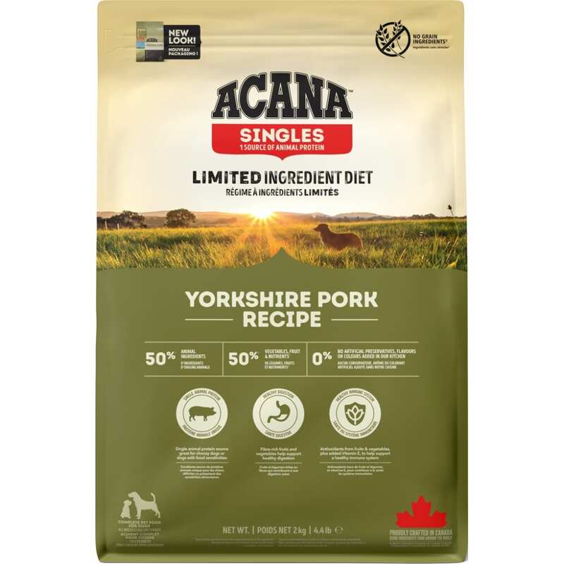 Acana Yorkshire Pork Domuz Etli Balkabaklı Yetişkin Köpek Maması 2 Kg.
