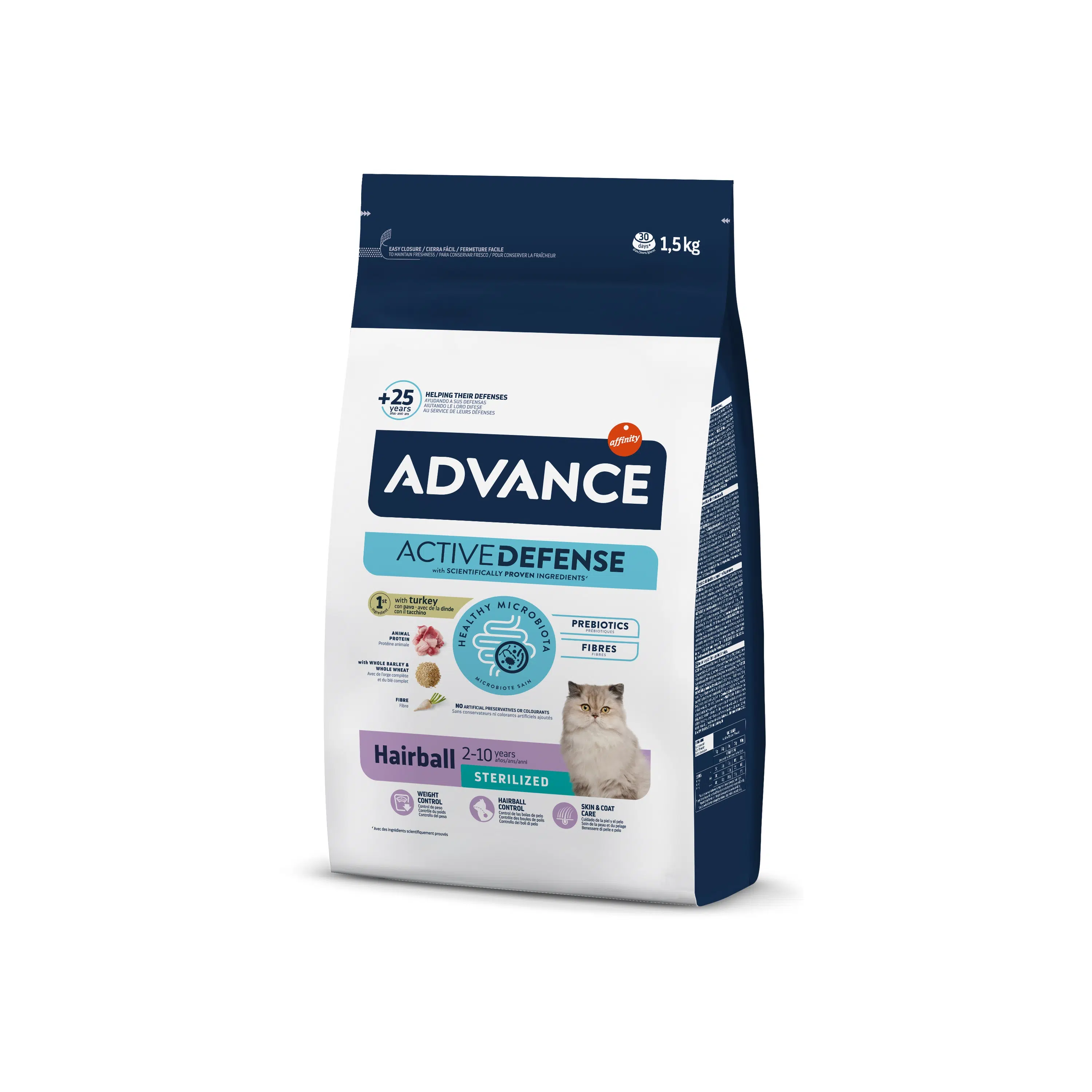Advance Hairball Turkey And Rice Tüy Problemi Olan Kediler İçin Mama Hindili 1,5 Kg.