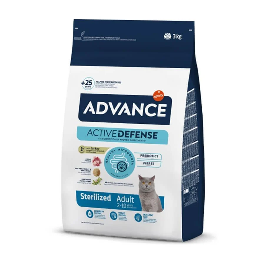 Advance Sterilized Kısırlaştırılmış Kedi Maması Hindili 3 Kg.