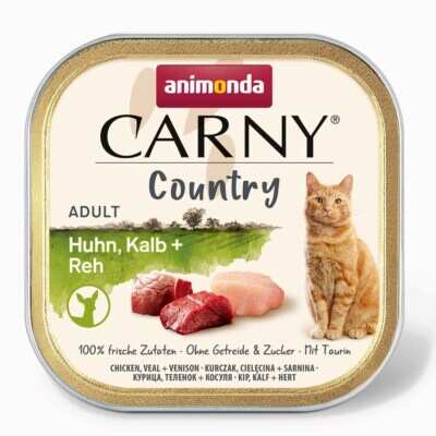 Animonda Carny Country Tavuklu Dana Etli ve Geyik Etli Yetişkin Kedi Konservesi 100g