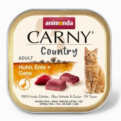 Animonda Carny Country Tavuklu Ördekli ve Kaz Etli Yetişkin Kedi Konservesi 100g - 1