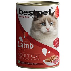 BESTPET KUZU ETLİ YETİŞKİN KEDİ KONSERVESİ 400 GR.