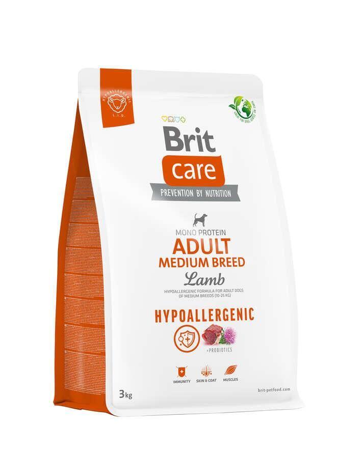 BRİT CARE HYPO-ALLERGENİC O. IRK KUZULU YETİŞKİN KÖPEK MAMASI 3 KG - 1