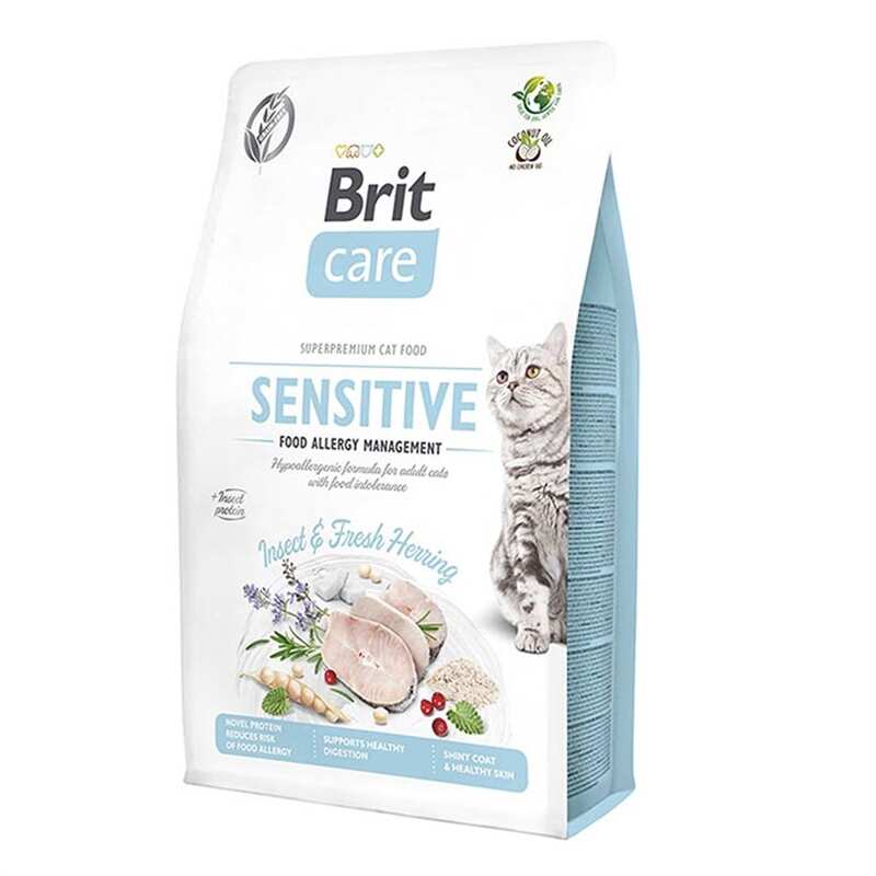 BRİT CARE SENSİTİVE HYPO-ALLERGENİC BÖCEK PROTEİNLİ TAHILSIZ YETİŞKİN KEDİ MAMASI 2KG