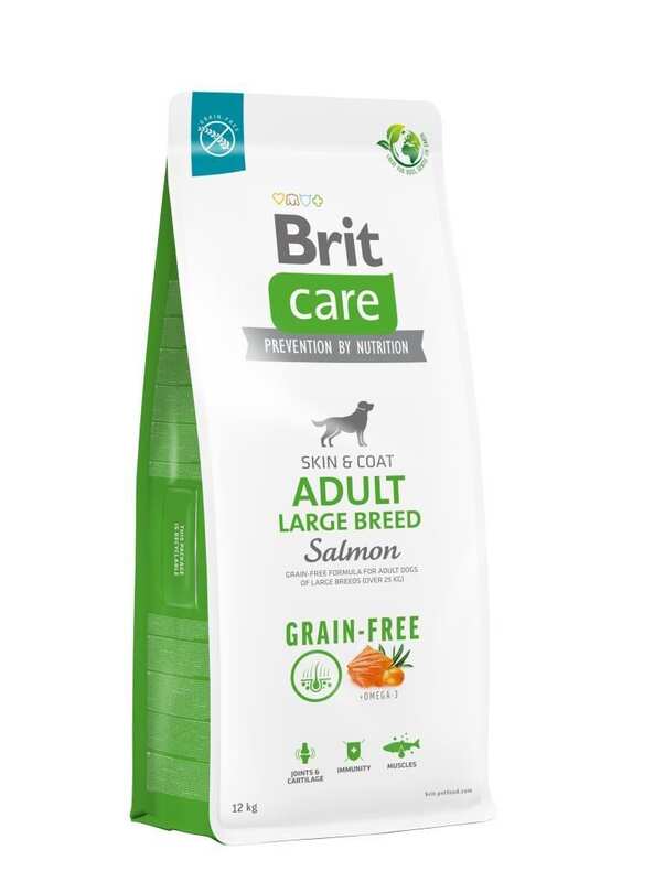 BRİT CARE SKİN & COAT SOMONLU TAHILSIZ BÜYÜK IRK YETİŞKİN KÖPEK MAMASI 12 KG