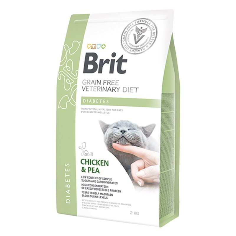 BRIT GF VETERINARY DIETS CAT DIABETES TAVUK BEZELYE 2 KG