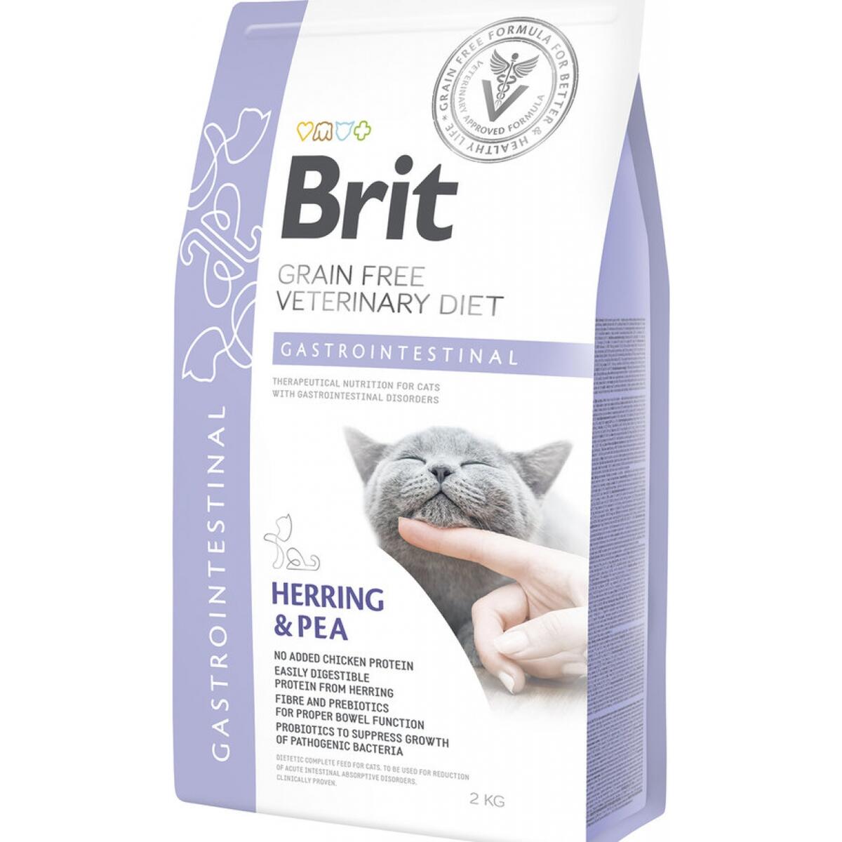 BRIT GF VETERINARY DIETS CAT GASTROINTESTINAL RİNGA BEZELYE 2 KG - 1