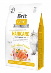 BRİT GRAİN FREE HAİR CARE HEALTHY - SHİNY COAT TAVUKLU VE SOMONLU KEDİ MAMASI 2 KG.