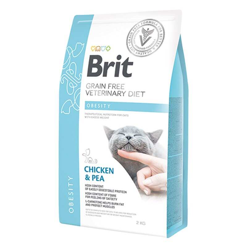 BRİT VETERİNARY DİET OBESİTY TAVUKLU TAHILSIZ KİLO KONTROLÜ KEDİ MAMASI 2KG