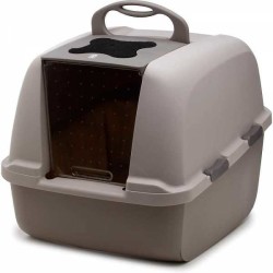 Catit Kapalı Jumbo Kedi Tuvalet Kabini 57X46X43 Gri (1)