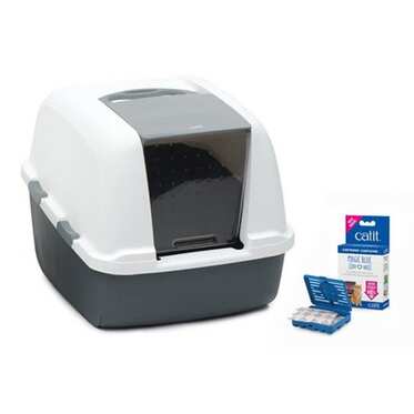 Catit Magic Blue Litter Box Jumbo Kapalı Kedi Tuvaleti