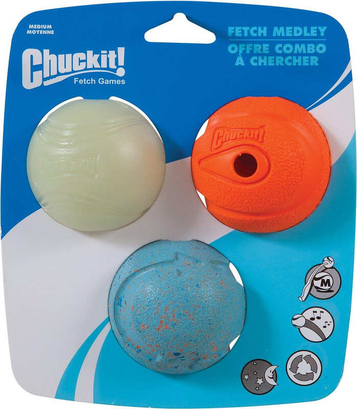 Chuckit Fetch Medley 3 Farklı Köpek Oyun Topu 6.5 Cm (1)