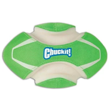 Chuckit! Max Glow Dayanıklı Kanvas Kauçuk Futbol Topu Köpek Oyuncağı Yeşil - 1