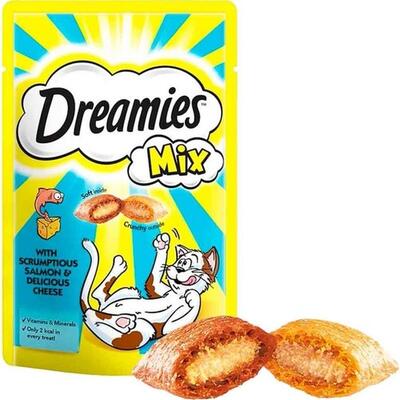 Dreamies Kedi Ödülü Mix Somonlu Peynirli 60 Gr - 1