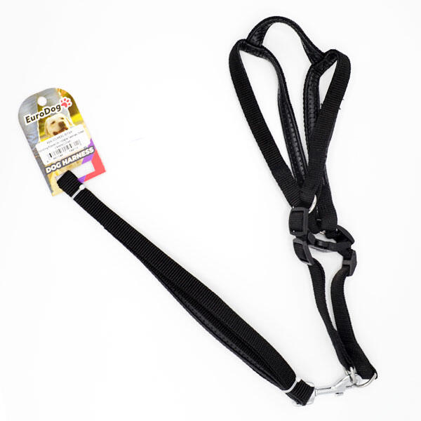 EuroDog Köpek Uz.+Göğüs Tasması Siyah 15mmx115cm - 1