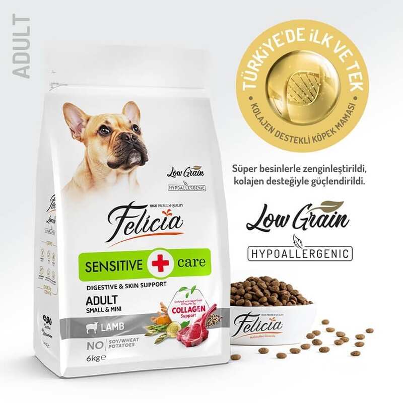 Felicia HypoAllergenic Kuzulu Pirinçli Küçük Irk Düşük Tahıllı Yetişkin Köpek Maması 6kg