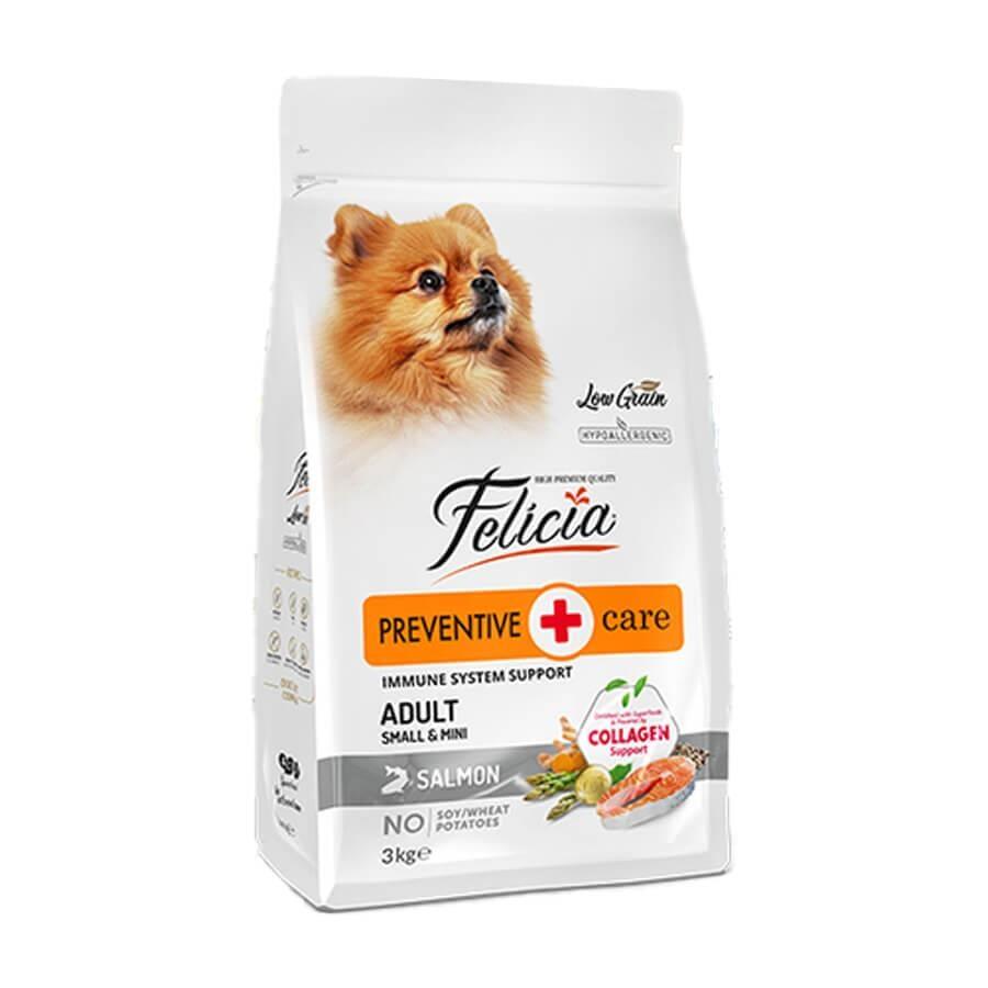 Felicia Düşük Tahıllı Küçük Irk Somonlu Yetişkin Köpek Maması 3 Kg - 1