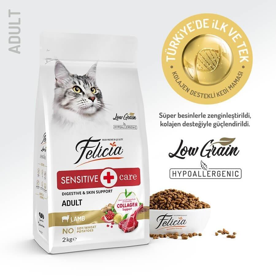 Felicia Düşük Tahıllı Kuzulu Hypoallergenic Kedi Maması 2 Kg. - 1