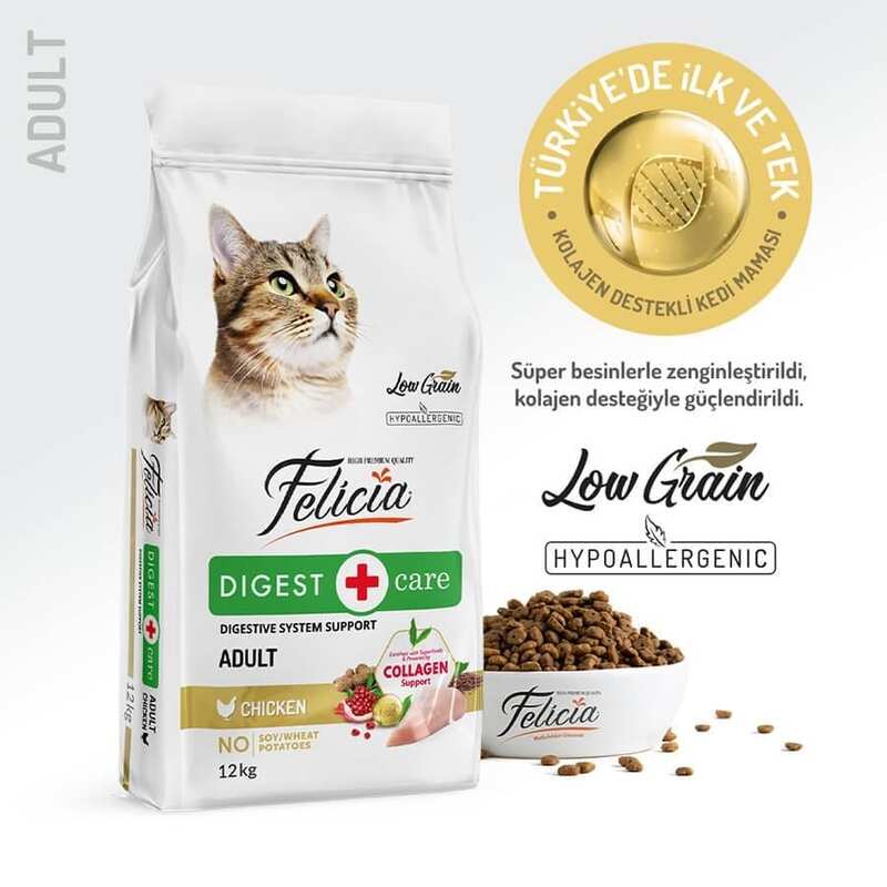 Felicia Düşük Tahıllı Tavuklu Hypoallergenic Kedi Maması 12 Kg.