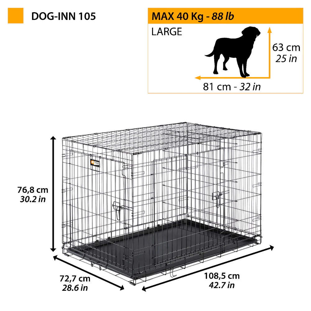 FERPLAST DOG-INN 105 KEDİ-KÖPEK KAFESİ (1)