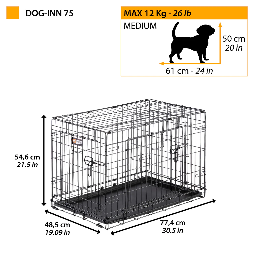 FERPLAST DOG-INN 75 NERO BOX