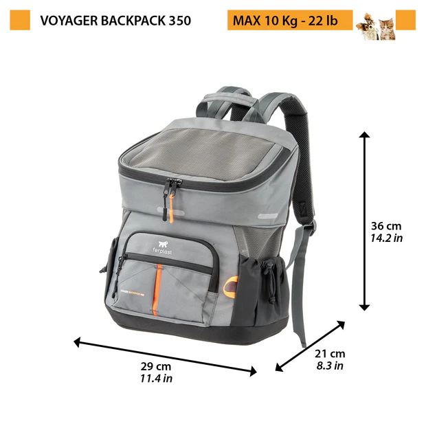 Ferplast Voyager 350 Evcil Hayvan Taşıma Çantası Gri