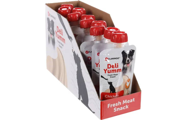 FLAMINGO DELI YUMM FRESHY MEAT SNACK CHICKEN 90GR (1)