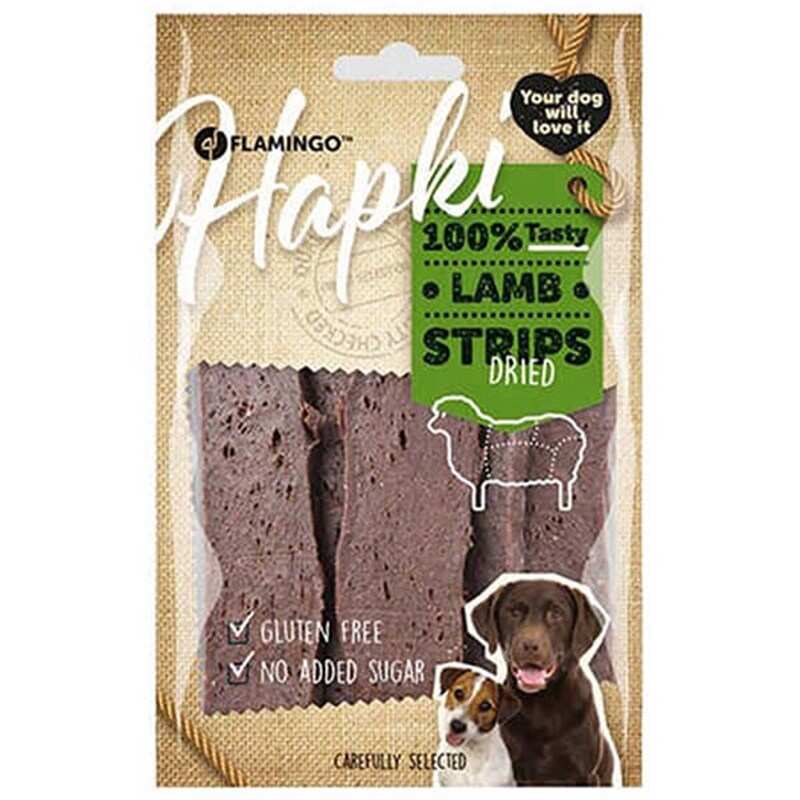 Flamingo Hapki Glutensiz Kuzulu Şerit Köpek Ödülü 85 Gr.
