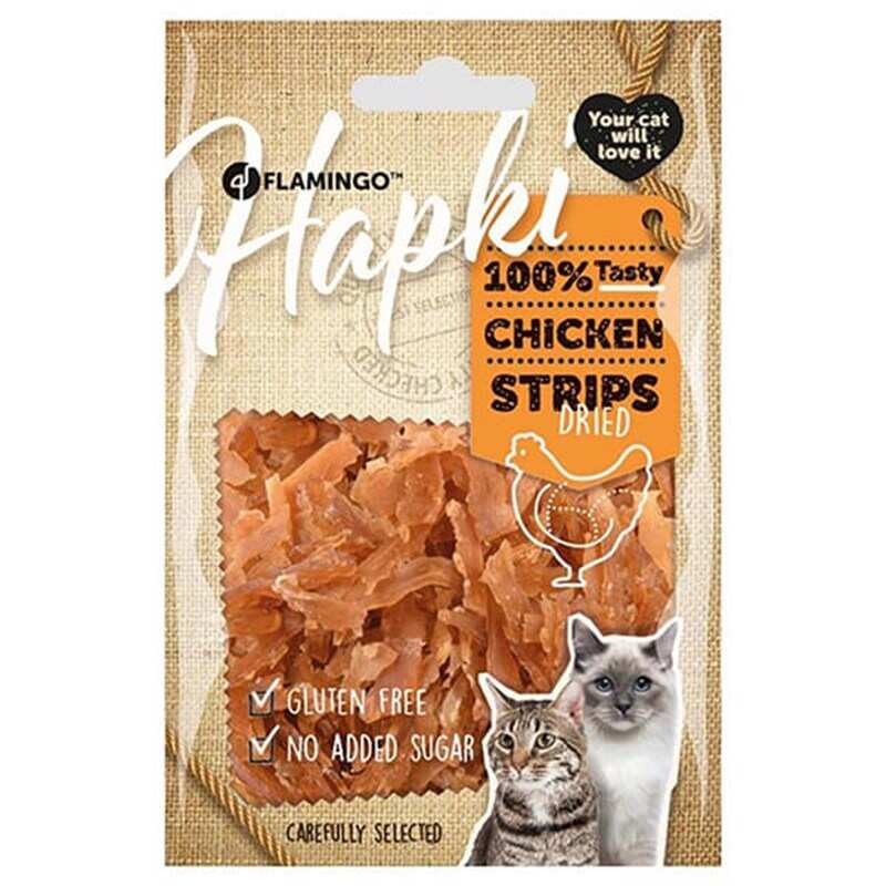 Flamingo Hapki Glutensiz Tavuklu Şerit Kedi Ödülü 50 Gr.