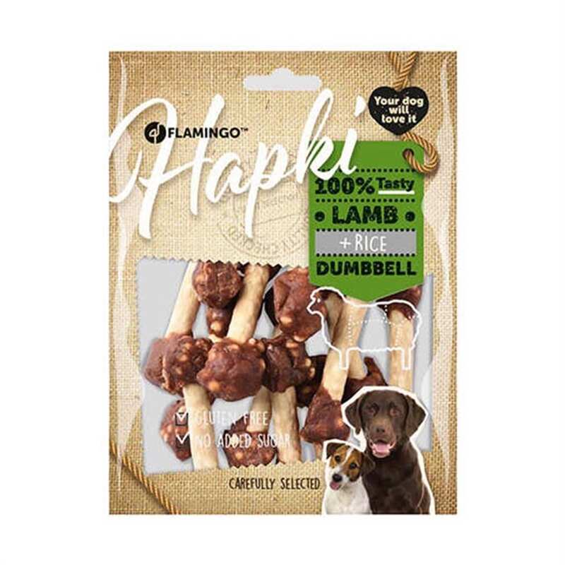 Flamingo Hapki Kuzulu Pirinçli Dumbell Köpek Ödülü 150 Gr.