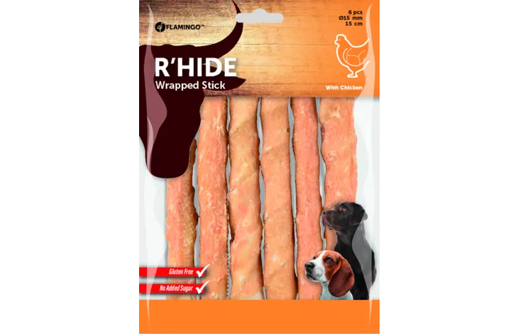 FLAMİNGO R'HIDE STICK WITH CHICKEN 155 15CM 6PCS 180GR - 1