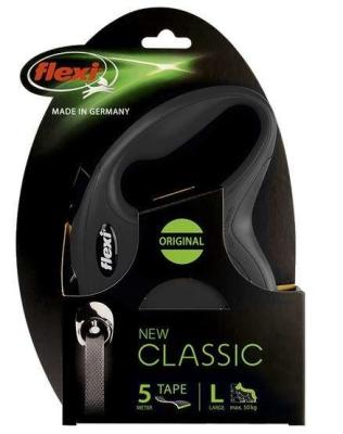Flexi New Classic Otomatik Siyah Şerit Gezdirme Large 5 Mt - 1