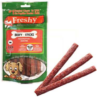Freshy Beefy Sticks Sığır Etli Tahılsız Köpek Ödülü 100 gr 10 Adet
