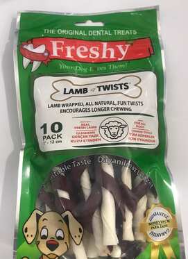 Freshy Kuzu Eti Kaplı Burgu Çubuklar 10 Adet 12 cm
