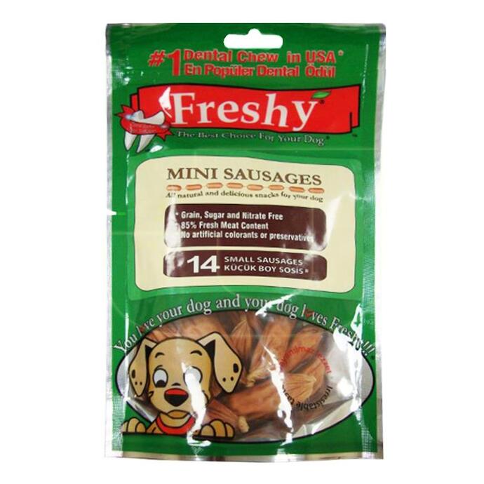 Freshy Mini Sausages Tahılsız Sosis Köpek Ödülü 100 gr 20 Adet - 1