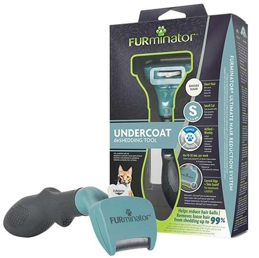 Furminator Kısa Tüylü Kediler İçin Tüy Toplayıcı Tarak Shorthair S - 1
