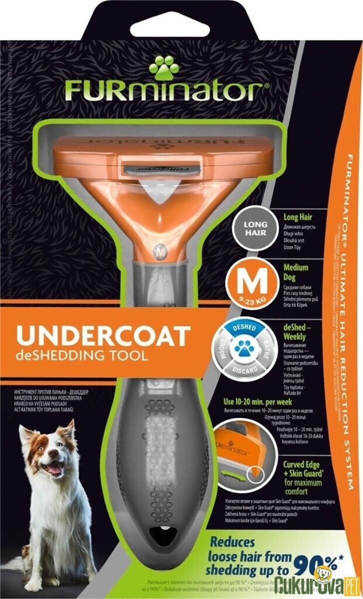 Furminator Uzun Tüylü Köpekler İçin Tüy Toplayıcı Tarak Long Hair M - 1