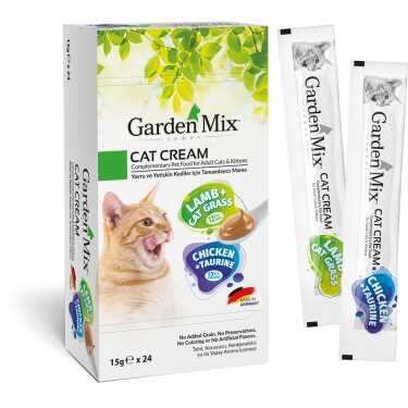 Garden Mix Tavuk ve Kuzulu Kedi Kreması XXL 24x15gr