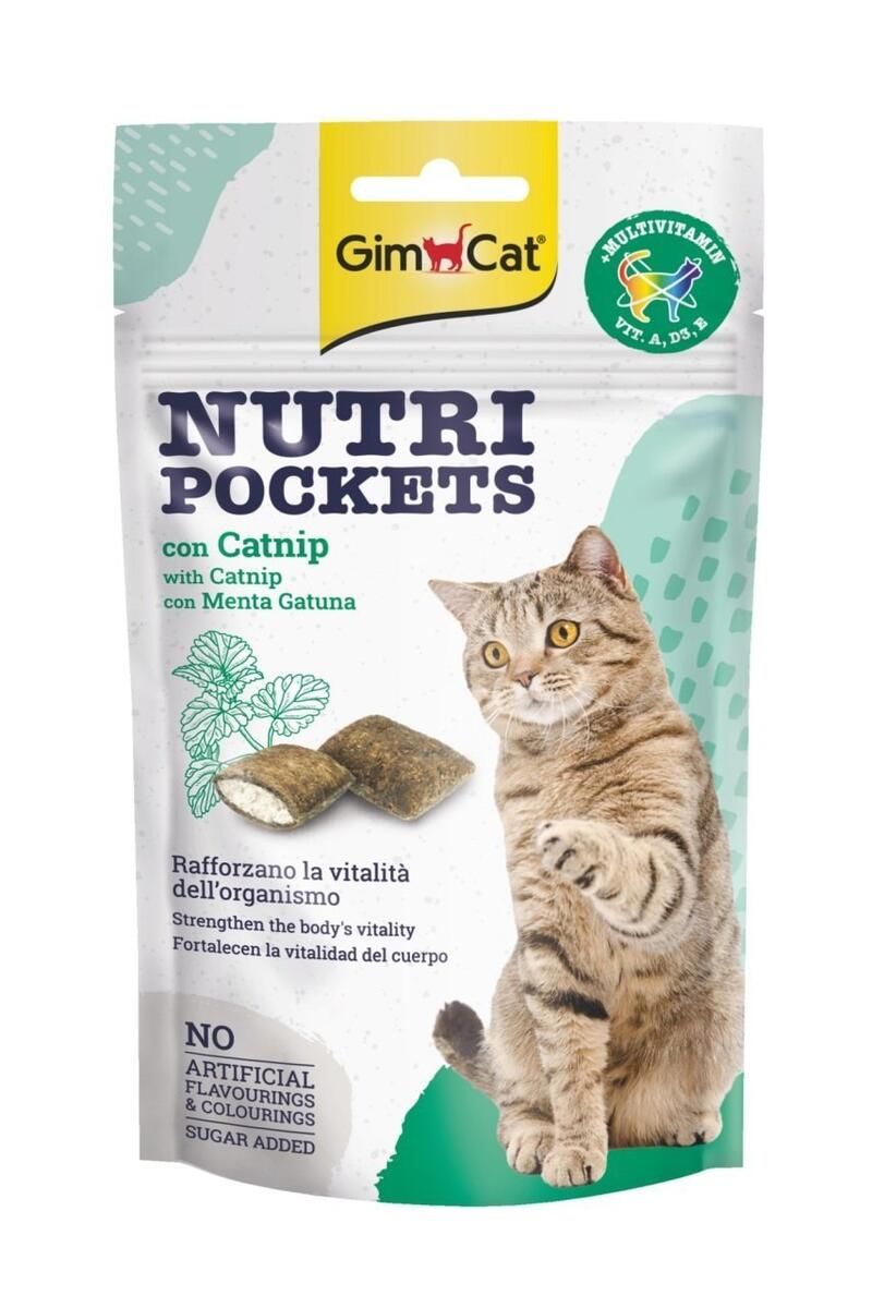 Gimcat Nutripockets Kedi Ödülü Kedi Otu & Multivitamin 60Gr - 1