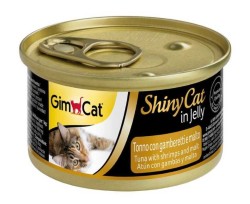 Gimcat Shinycat Ton Balıklı Karidesli Malt Özlü Kedi Konservesi 70 Gr. (1)