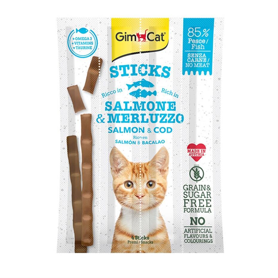 Gimcat Sticks Alabalıklı & Somonlu Kedi Ödül Çubukları - 1