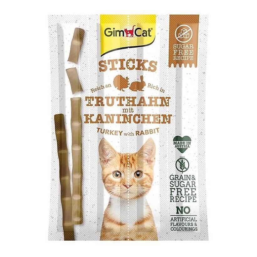 Gimcat Sticks Hindili & Tavşanlı Kedi Ödül Çubukları - 1